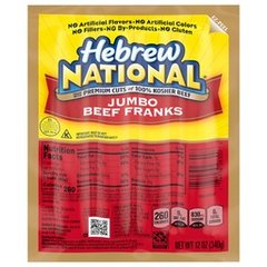 Hebrew National Jumbo Beef Franks Hotdogs