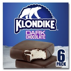 Klondike Dark Chocolate Frozen Vanilla Dairy Dessert Bar 4.5 fl oz 6 Count