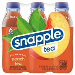 Snapple Peach Tea 16 fl oz Bottle 6 Pack 16 fl oz