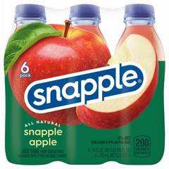 Snapple Apple Juice Drink 16 fl oz Bottle 6 Pack 16 fl oz