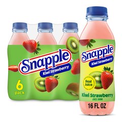 Snapple Kiwi Strawberry Juice Drink 16 fl oz Bottle 6 Pack 16 fl oz