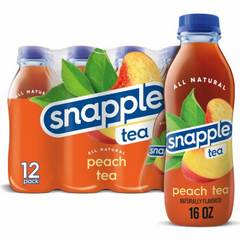 Snapple Peach Tea, 16 fl oz, 12 count
