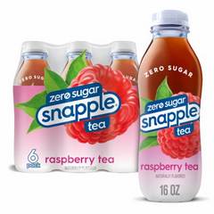 Snapple Zero Sugar Raspberry Tea 16 fl oz Bottle 6 Pack 6 pk