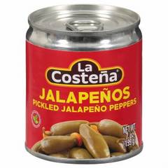La Costena Whole Pickled Jalapeño Peppers, 7 oz