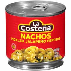 La Costena Nacho Sliced Pickled Jalapeño Peppers, 12 oz
