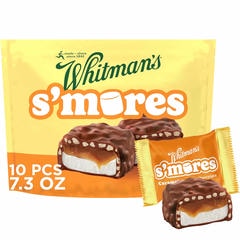 Whitman's S'mores Caramel Milk Chocolate Candy Bag 7.3 oz (10 Pieces)