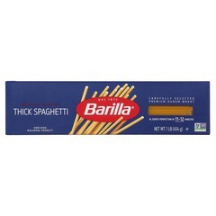 Barilla Thick Spaghetti Non Gmo Pasta Made with Durum Wheat Semolina Kosher Certified Pasta 1 lb