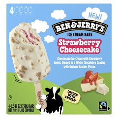 Ben & Jerry's Strawberry Cheesecake Ice Cream Bars 4 ct