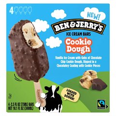 Ben & Jerry's Cookie Dough Ice Cream Bars 4 ct