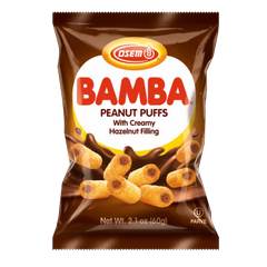 Osem Bamba Peanut Snack with Hazelnut Cream Filling