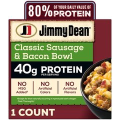 Jimmy Dean Classic Sausage & Bacon 40g Protein Breakfast Bowl, 7.25 oz