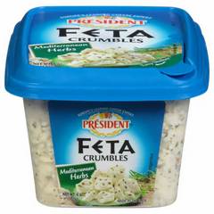 President Feta Cheese Mediterranean Herbs Crumbled 6 oz
