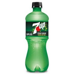 7Up Zero Sugar Lime Lemon Caffeine Free Soda 20 oz