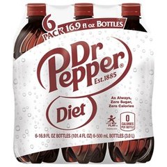 Diet Dr Pepper Soda 5 L Bottles 6 Pack 6 ea Shrinkwp