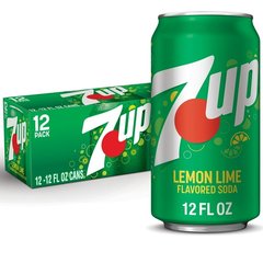7Up Lime Lemon Caffeine Free Soda 12 pk Cans 12 oz