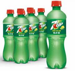 7UP Lime Lemon Caffeine-Free Soda Bottles