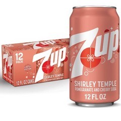 7UP Shirley Temple Soda Cans - 12-12 Oz