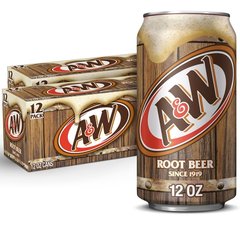 A&W Root Beer Caffeine Free Soda 12 pk Cans, 12 oz