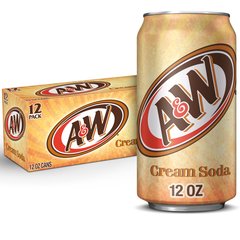 A&W Caffeine Free Cream Soda 12 pk Cans, 12 oz