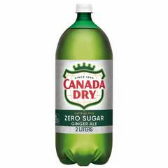 Canada Dry Zero Sugar Ginger Ale Caffeine Free Soda Bottle
