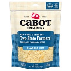 Cabot Two State Farmers' Cheddar Shredded Cheese Blend 8 oz
