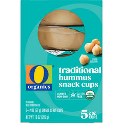 O Organics Traditional Hummus Snack Cups - 5-2 Oz