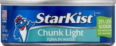 StarKist Chunk Light Tuna in Water 25% Less Sodium, 5 oz Can