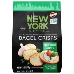 New York Style Roasted Garlic Bagel Crisps Bagel Chips 6 oz