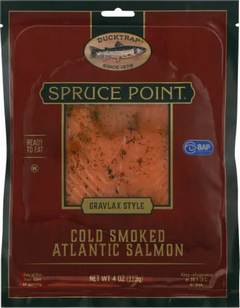 Ducktrap Spruce Point Salmon Atlantic Cold Smoked Gravlax Style