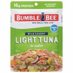 Bumble Bee Wild Caught Light Tuna in Water Pouch