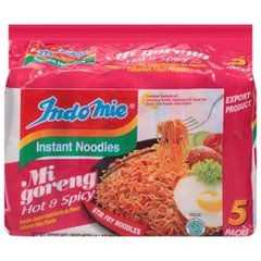 Indomie Mi Goreng Hot & Spicy Instant Ramen Noodle Soup Packs 5 ct