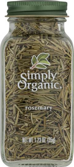 Simply Organic Whole Rosemary Leaf, 1.23 Ounce, Pungent, Herbaceous, Fresh Earthy Taste & Aroma, Kosher, Certified Organic