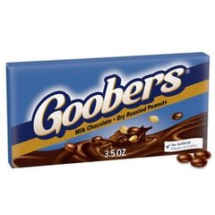 Goobers, Roasted Peanuts and Milk Chocolate, Movie Theater Candy Box, 3.5 oz