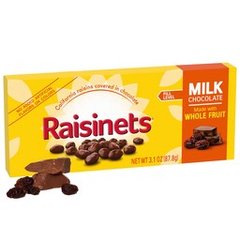 Raisinets Milk Chocolate Covered California Raisins Theater Box, 3.1 oz