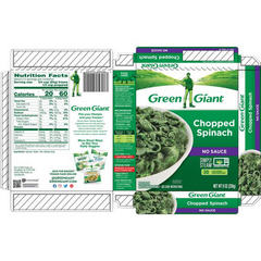 Green Giant Simply Steam Chopped Spinach - No Sauce, 8 oz