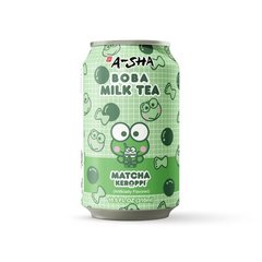 A Sha Matcha Keroppi Boba Milk Tea 10.5 fl oz
