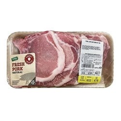 Thin Bone-In Pork Loin Chops - 1.5 Lb