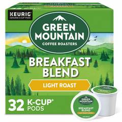 Green Mountain Coffee Roasters Breakfast Blend Keurig K-cup Pods Light Roast Coffee 32 Count