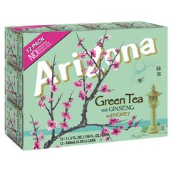 Arizona Green Tea with Ginseng and Honey 12pk 12 ea