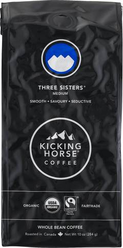 Kicking Horse Coffee Three Sisters Medium Roast Organic Whole Bean Coffee