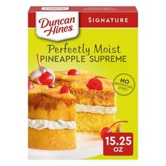 Duncan Hines Signature Perfectly Moist Pineapple Supreme Cake Mix, 15.25 oz