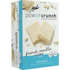 Power Crunch French Vanilla Creme Flavored Protein Energy Bar 5 1.4 oz Bars 5 ea Box