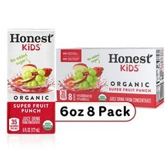 Honest Kids Organic Super Fruit Punch Juice Drink 8 pk Boxes, 6 oz