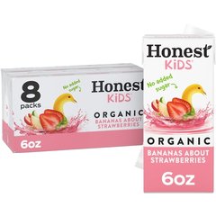 Honest Kids Bananas About Strawberries Organic Juice Drink Cartons