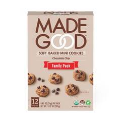 MadeGood Organic Gluten Free Chocolate Chip Cookies Soft Baked Snack Pack - 12ct: No Artificial Colors, Tree Nut Free