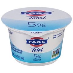 Fage Total Plain 5% Milkfat Low Fat Greek Yogurt Cup