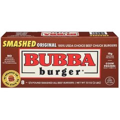 Bubba Burger Smashed Original Burger Patties - - 32oz/8ct: Gluten-Free, 75/25 Lean, No Artificial Preservatives