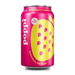 Poppi Strawberry Lemon Prebiotic Soda Can