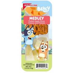 Crunch Pak Bluey Medley with Peeled Sweet Apples Cheese and Pretzels Snack
