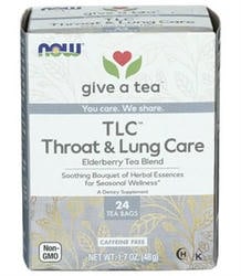Now Tlc Throat & Lung Care Elderberry Tea Blend
